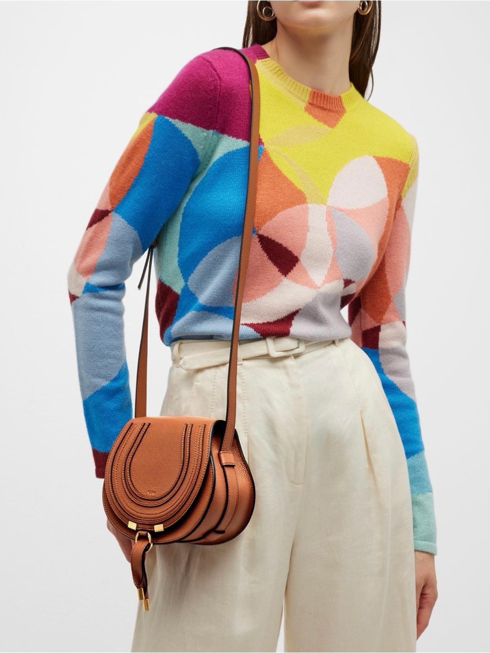 Chloé Marcie Small Saddle Bag Grained Leather - Picture 3 of 10